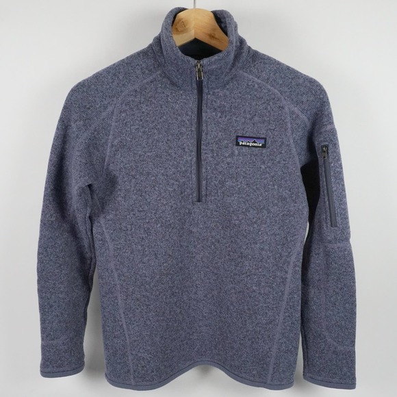 Patagonia Better Sweater Quarter Zip Fleece Purple Heather Jacket Womens Sz XS‎ - Picture 1 of 9
